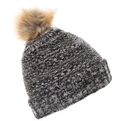 Trespass Womens Bobble Hat Kellisa -Adventure Pulse KELLISA FAHSHATR0001 BLK E