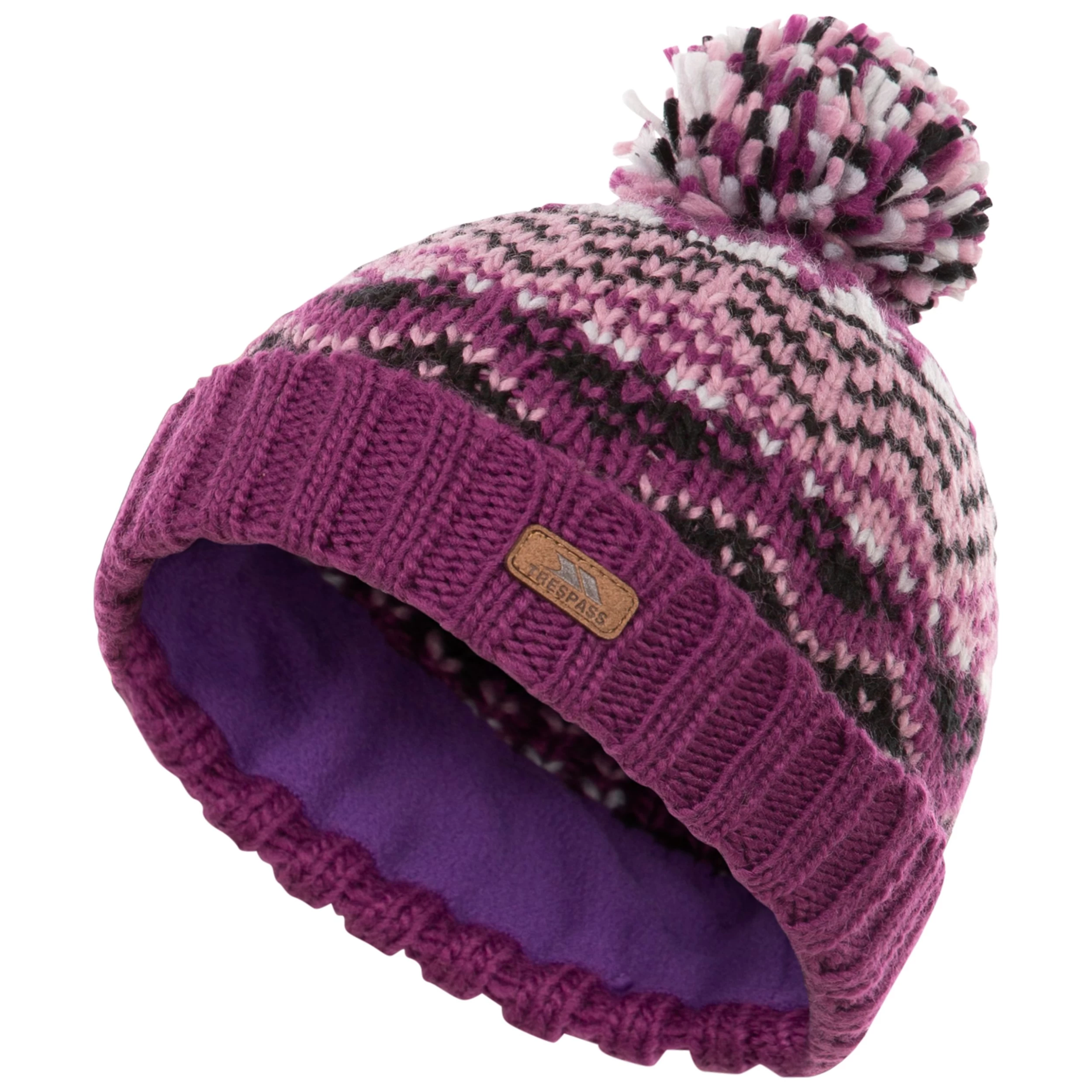 Trespass Kids' Patterned Bobble Hat Sprouse 6 Trespass Kids' Patterned Bobble Hat Sprouse - Image 6
