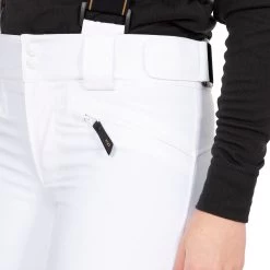 Trespass DLX Womens Slim Fit Waterproof Salopettes Slyvia -Adventure Pulse SYLVIA FABTTRTR0010 WHT f