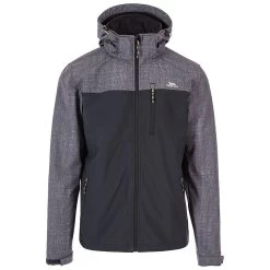 Trespass Men's Breathable Softshell Jacket Abbott Dark Grey Marl -Adventure Pulse abbott majksstr0001 dgm a 1