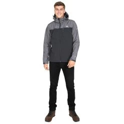 Trespass Men's Breathable Softshell Jacket Abbott Dark Grey Marl -Adventure Pulse abbott majksstr0001 dgm m01 2