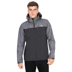 Trespass Men's Breathable Softshell Jacket Abbott Dark Grey Marl