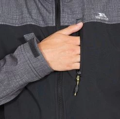 Trespass Men's Breathable Softshell Jacket Abbott Dark Grey Marl -Adventure Pulse abbott majksstr0001 dgm m05 2