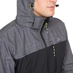 Trespass Men's Breathable Softshell Jacket Abbott Dark Grey Marl -Adventure Pulse abbott majksstr0001 dgm m06 2