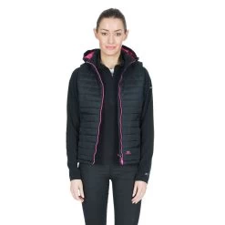 Trespass Womens Hooded Padded Gilet Aretha - Junior Size -Adventure Pulse aretha fajkgin20001 blk m04