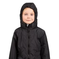 Trespass Kids Rainwear Jacket Bertha -Adventure Pulse bertha fcjkratr0016 blk m03