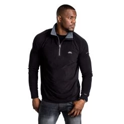 Trespass Men's 1/2 Zip Microfleece Blackford - Junior Size 22 Trespass Men's 1/2 Zip Microfleece Blackford - Junior Size -Adventure Pulse blackford maflmfn10001 blk m08
