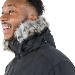 Trespass Men's DLX Hooded Down Jacket Calgary -Adventure Pulse calgary majkdon20002 blk m09