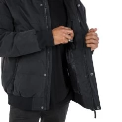 Trespass Men's DLX Hooded Down Jacket Calgary -Adventure Pulse calgary majkdon20002 blk m11