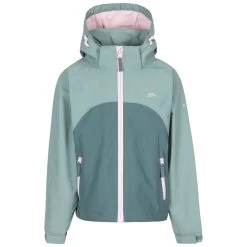 Trespass Kids' Waterproof Jacket TP50 Capture - TEAL MIST 2/3