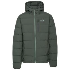 Trespass Men's DLX Hooded Down Jacket Crane -Adventure Pulse crane majkdom20004 oli a 1