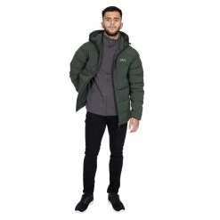 Trespass Men's DLX Hooded Down Jacket Crane -Adventure Pulse crane majkdom20004 oli m01