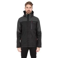 Trespass Men's DLX Waterproof Jacket Danson -Adventure Pulse danson majkrao10004 blk m01