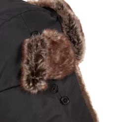 Trespass Faux Fur Winter Hat Dapper -Adventure Pulse dapper uahshatr0006 blk f