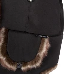 Trespass Faux Fur Winter Hat Dapper -Adventure Pulse dapper uahshatr0006 blk g