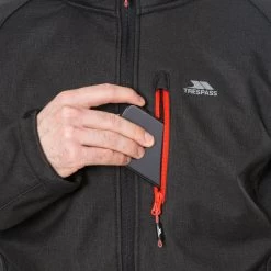Trespass Men's Hooded Softshell Jacket Desmond -Adventure Pulse desmond majkssn20003 blk m08