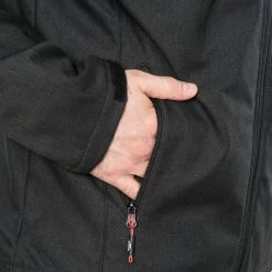 Trespass Men's Hooded Softshell Jacket Desmond -Adventure Pulse desmond majkssn20003 blk m09