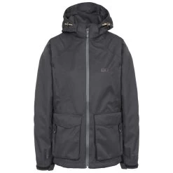 Trespass DLX Womens Hooded Waterproof Jacket Emeson -Adventure Pulse emeson fajkran20001 blk a 1