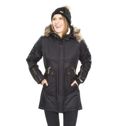 Trespass Womens Waterproof Parka Jacket Eternally - Junior Size -Adventure Pulse eternally fajkram20013 blk m1 1
