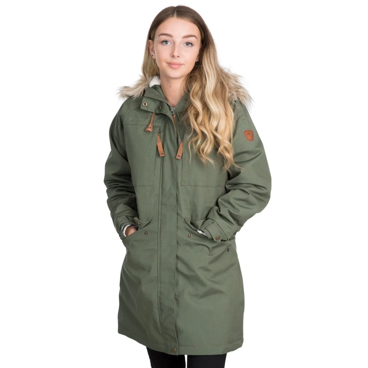 Trespass Womens Waterproof Parka Jacket Faithful - Junior Size 3 Trespass Womens Waterproof Parka Jacket Faithful - Junior Size - Image 3
