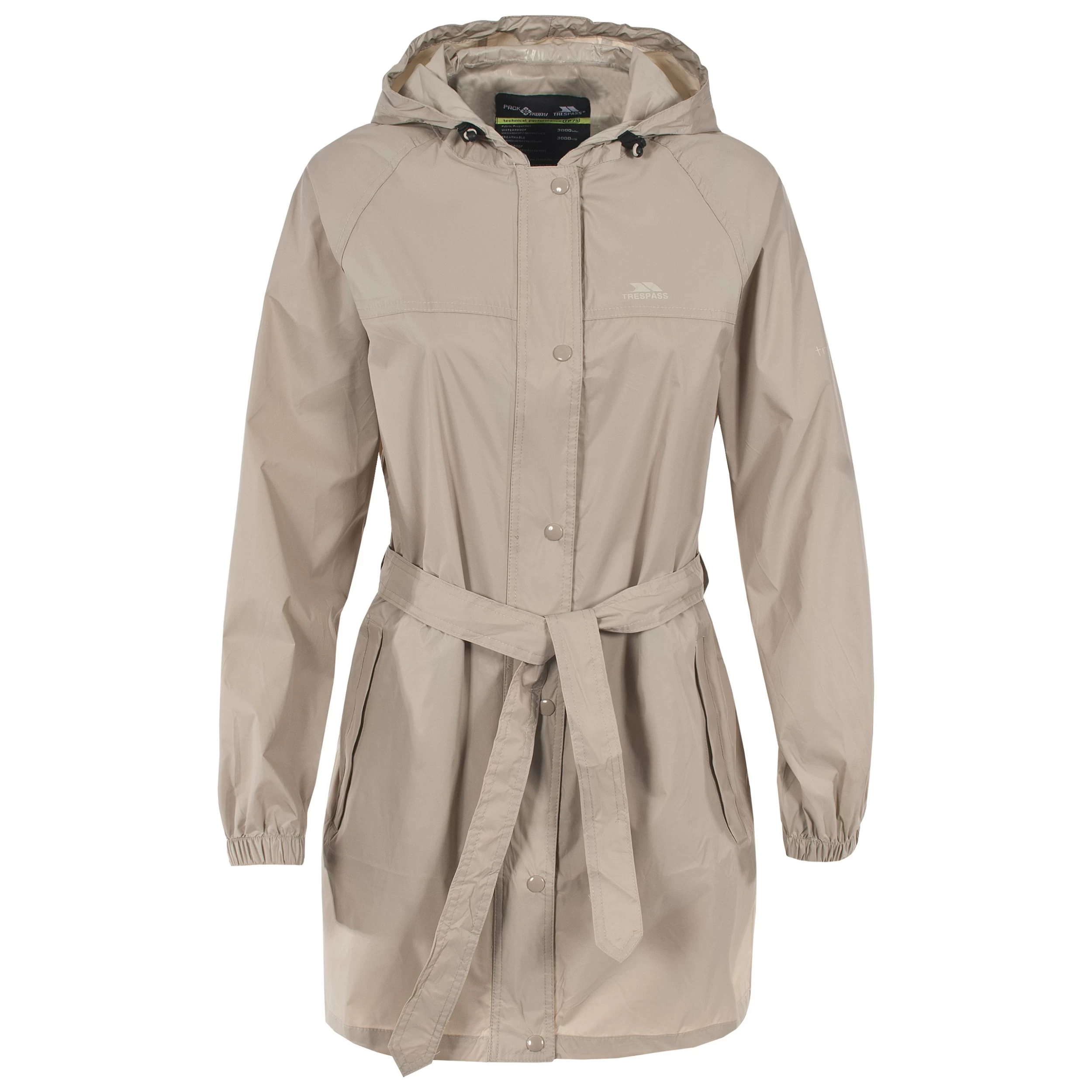 Trespass Womens Packaway Jacket Waterproof Compac Mac - Junior Size 1 Trespass Womens Packaway Jacket Waterproof Compac Mac - Junior Size