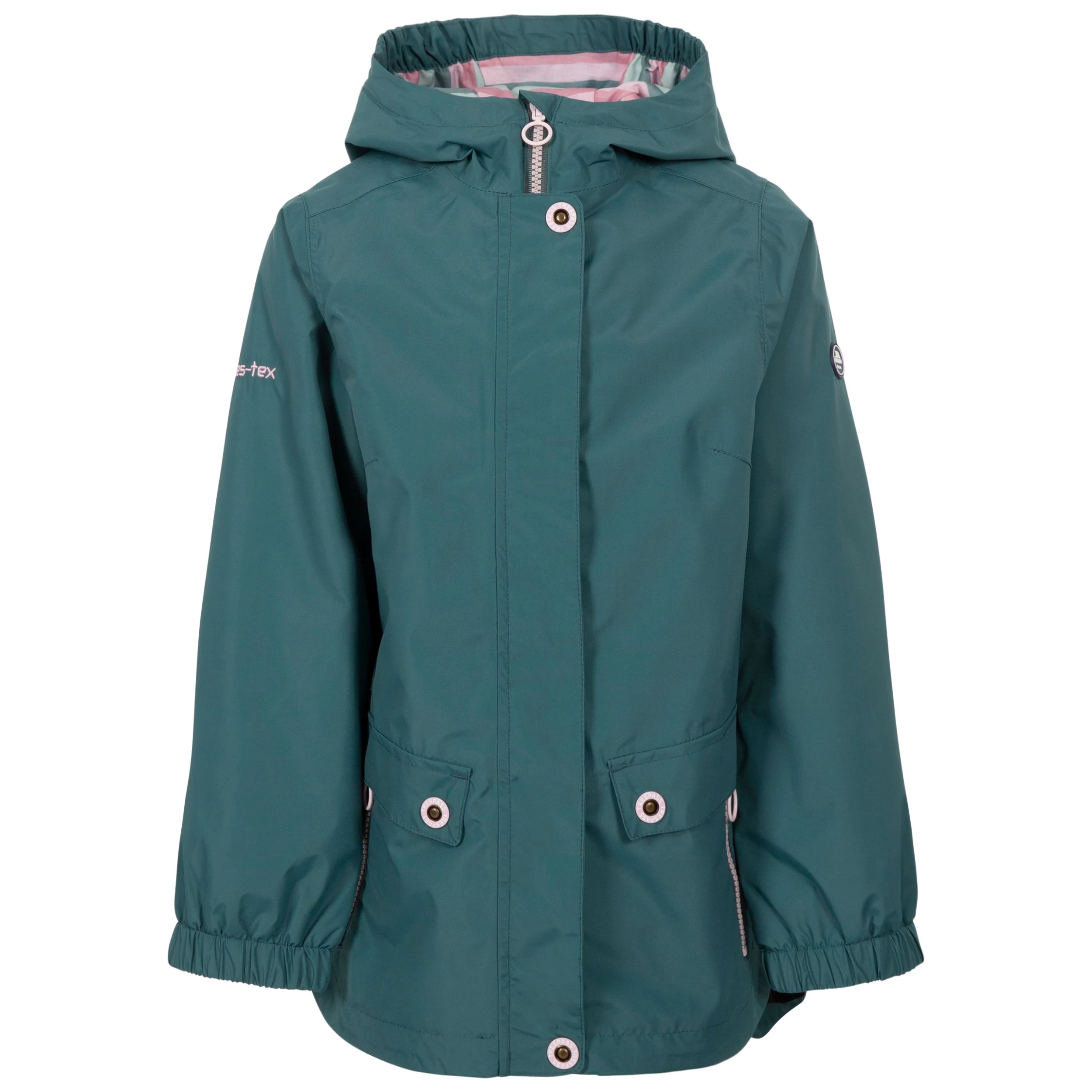 Trespass Girls' Waterproof Jacket TP75 Flourish - RED 2/3 3 Trespass Girls' Waterproof Jacket TP75 Flourish - RED 2/3 - Image 3
