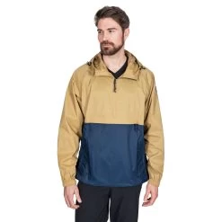 Trespass Men’s Waterproof Packaway Jacket Gusty - Junior Size -Adventure Pulse gusty majkrao10007 tan m01