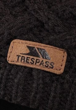 Trespass Adults Headband Microfleece Lined In Cable Knit Jensen -Adventure Pulse jenson uahshatr0013 blk d copy