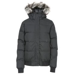 Trespass DLX Womens Down Jacket Hooded Kendrick -Adventure Pulse kendrick fajkdon20001 blk a 1