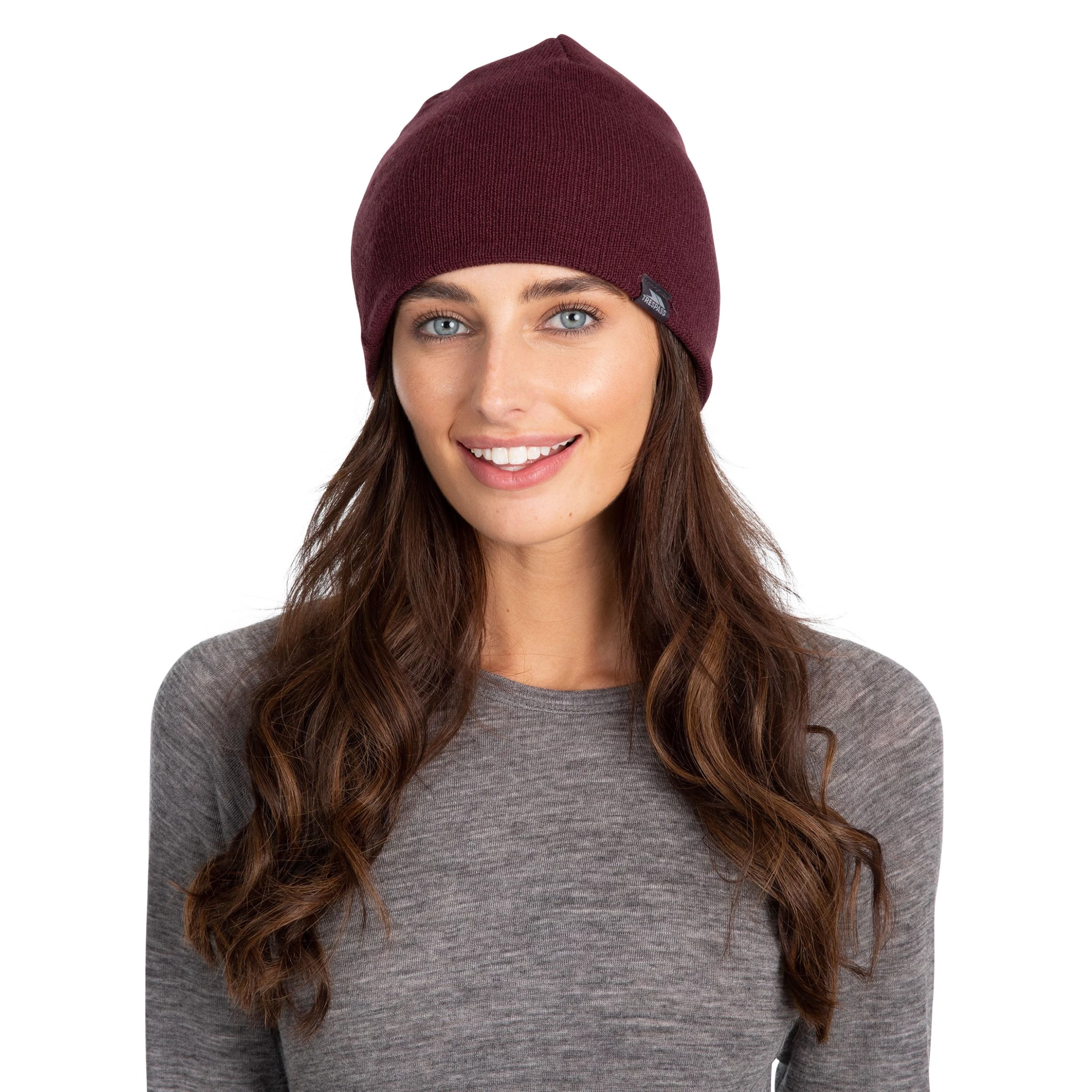 Trespass Unisex Reversible Knitted Beanie Hat Kezia 4 Trespass Unisex Reversible Knitted Beanie Hat Kezia - Image 4