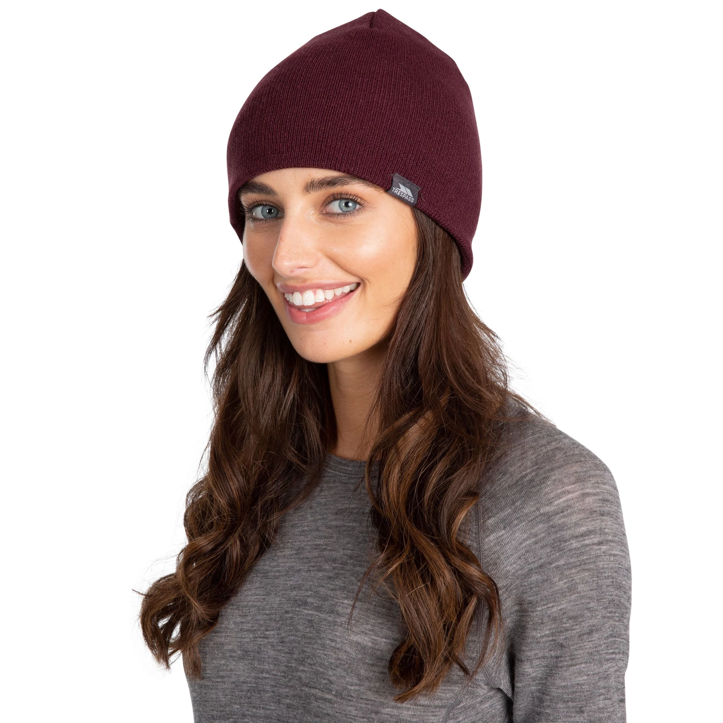 Trespass Unisex Reversible Knitted Beanie Hat Kezia 2 Trespass Unisex Reversible Knitted Beanie Hat Kezia - Image 2
