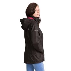 Trespass Womens Waterproof Jacket Lanna II - Junior Size 26 Trespass Womens Waterproof Jacket Lanna II - Junior Size -Adventure Pulse lanna ii fajkram10018 blk m22 1