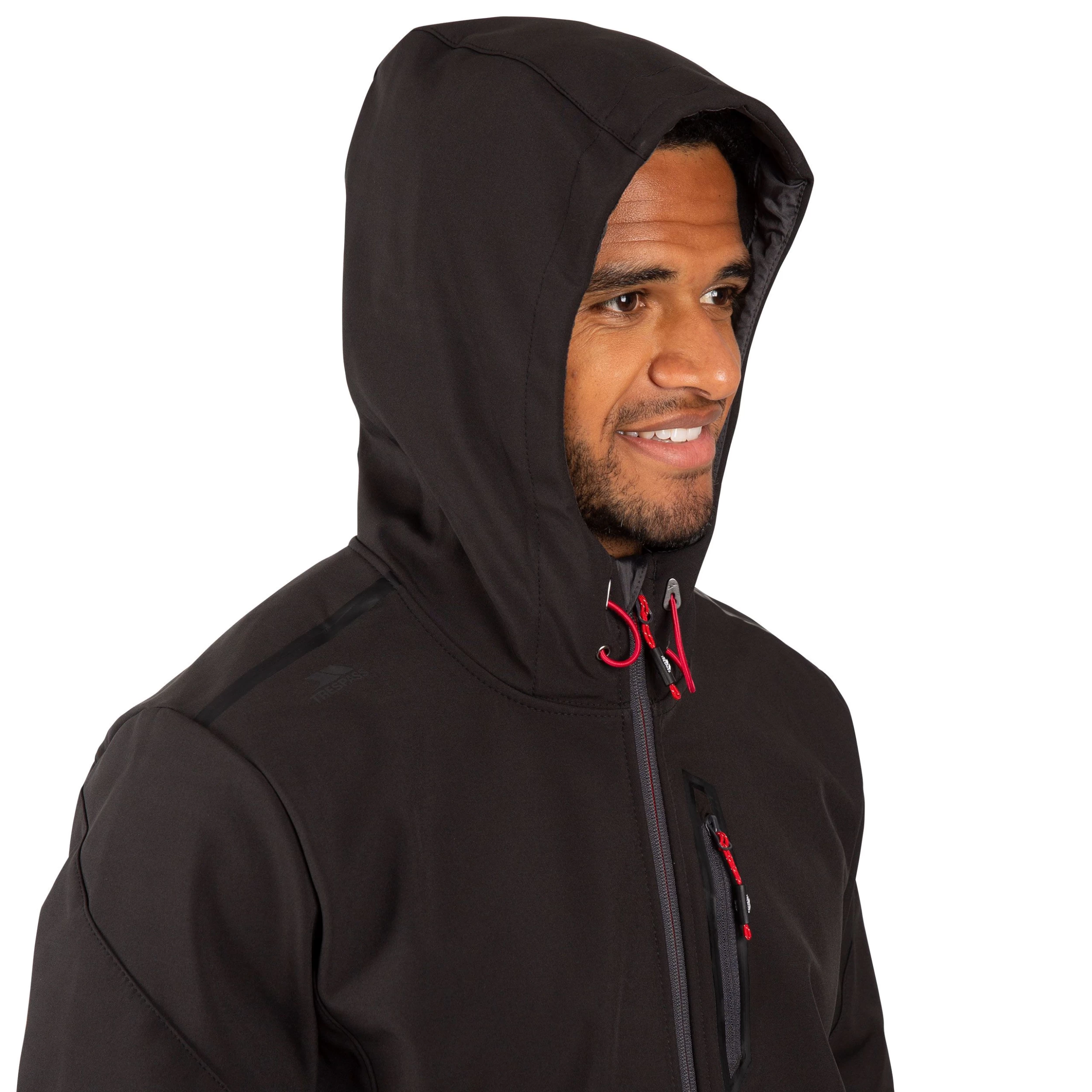 Trespass Mens Softshell Jacket Zip Pockets Chin Guard Marlon 7 Trespass Mens Softshell Jacket Zip Pockets Chin Guard Marlon - Image 7