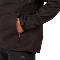 Trespass Mens Softshell Jacket Zip Pockets Chin Guard Marlon 16 Trespass Mens Softshell Jacket Zip Pockets Chin Guard Marlon -Adventure Pulse marlon majksstr0011 blk m04