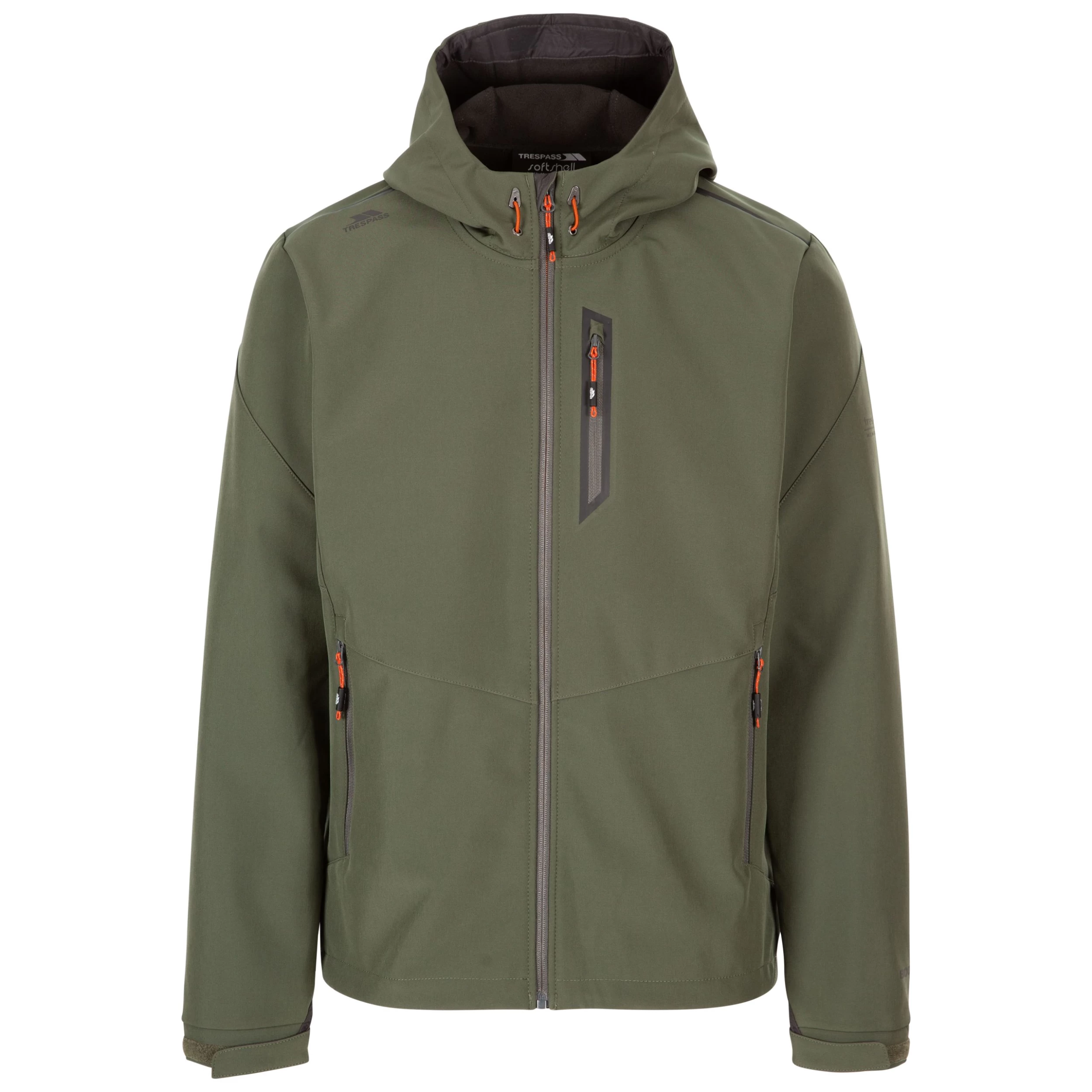 Trespass Mens Softshell Jacket Zip Pockets Chin Guard Marlon 1 Trespass Mens Softshell Jacket Zip Pockets Chin Guard Marlon