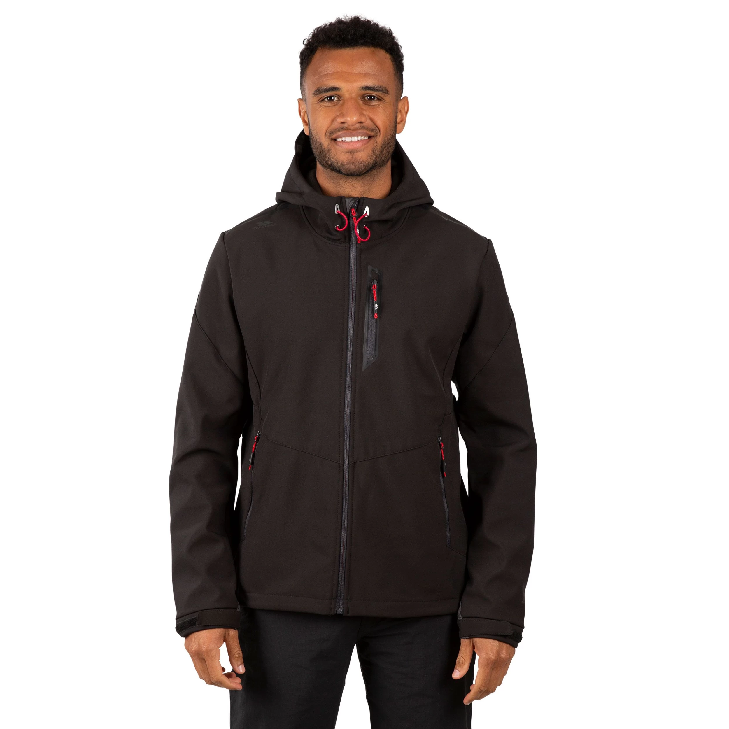 Trespass Mens Softshell Jacket Marlon B - BLACK 4XL 3 Trespass Mens Softshell Jacket Marlon B - BLACK 4XL - Image 3