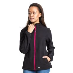 Trespass Womens Softshell Jacket Meena -Adventure Pulse meena fajkssm10004 blk m04