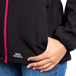 Trespass Womens Softshell Jacket Meena -Adventure Pulse meena fajkssm10004 blk m09