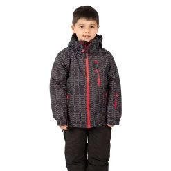 Trespass Boy's Ski Jacket TP50 Minor - DARK GREY 2/3 -Adventure Pulse minor mcjksktr0010 dag m01