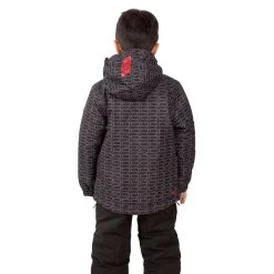Trespass Boy's Ski Jacket TP50 Minor - DARK GREY 2/3 -Adventure Pulse minor mcjksktr0010 dag m02