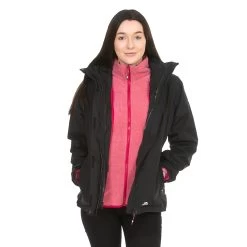 Trespass Womens 3 In 1 Jacket Hooded Madalin - Junior Size 25 Trespass Womens 3 In 1 Jacket Hooded Madalin - Junior Size -Adventure Pulse model 3in1 madalin black 11