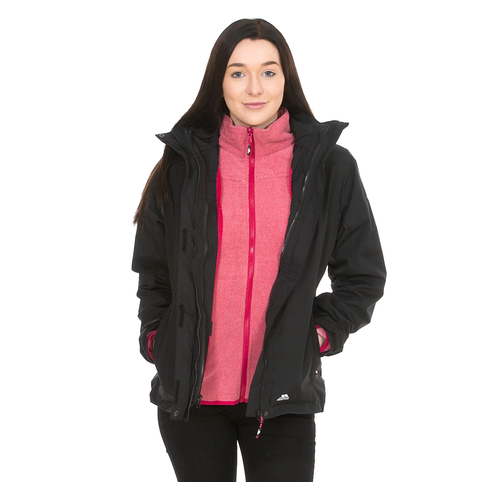 Trespass Womens 3 In 1 Jacket Hooded Madalin - Junior Size 6 Trespass Womens 3 In 1 Jacket Hooded Madalin - Junior Size - Image 6