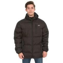 Trespass Men's Hooded Padded Casual Jacket Clip - Junior Size -Adventure Pulse model casual clip black 2