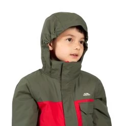Trespass Boys Ski Jacket TP50 Montee - IVY 2/3 -Adventure Pulse montee mcjksktr0009 ivy m03