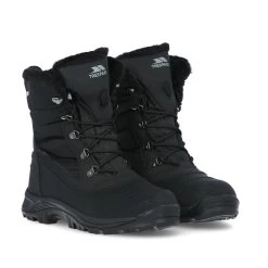 Trespass Mens Fleece Lined Snow Boots Negev II - Junior Size 27 Trespass Mens Fleece Lined Snow Boots Negev II - Junior Size -Adventure Pulse negevii mafobon20001 blk g