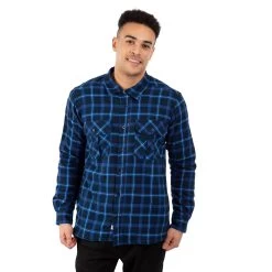 Trespass Men's Fleece Lined Checked Shirt Rapeseed -Adventure Pulse rapeseed matosbo10004 dbc m01