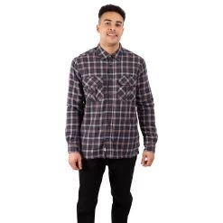 Trespass Men's Fleece Lined Checked Shirt Rapeseed -Adventure Pulse rapeseed matosbo10004 dgh m01
