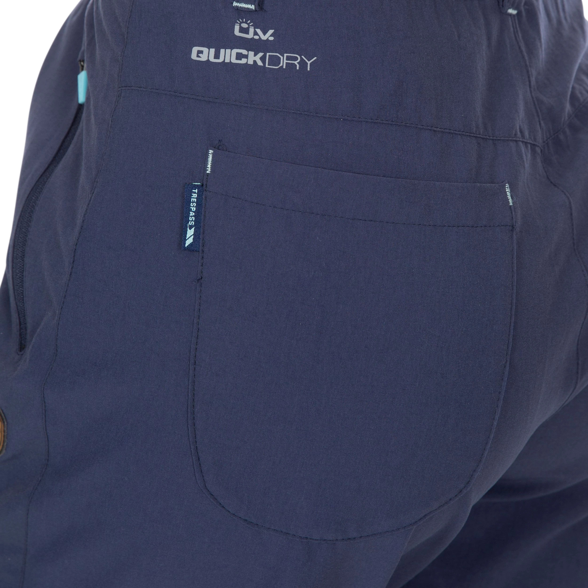 Trespass Womens Quick Dry 3/4 Length Trousers Recognise - Junior Size 4 Trespass Womens Quick Dry 3/4 Length Trousers Recognise - Junior Size - Image 4