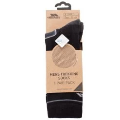 Trespass Eco Lightweight Mid-Length Trekking Socks Rizzle -Adventure Pulse rizzleeco masowatr0001 blk f