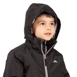 Trespass Boys Waterproof Jacket Rudi 38 Trespass Boys Waterproof Jacket Rudi -Adventure Pulse rudi mcjkran20003 blk m03